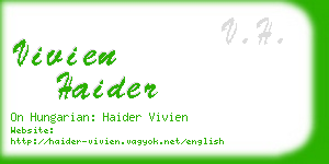 vivien haider business card